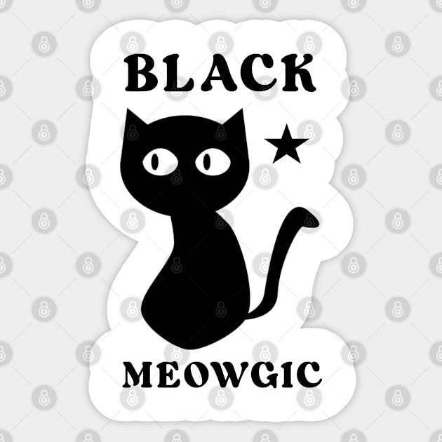 Black Meowgic Sticker by TurnEffect